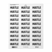 Étiquette Hustle (Feuille entière)