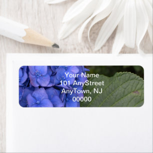 Étiquette Hydrangea Bleue Florale