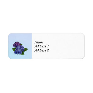 Étiquette Hydrangea dans les nuances de violet Enregistrer l
