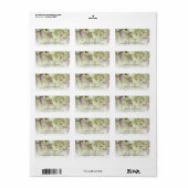 Étiquette Hydrangea Floral Presque Rose Adresse de retour (Feuille entière)
