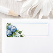 Étiquette Hydrangea Return Address Label (En situation)