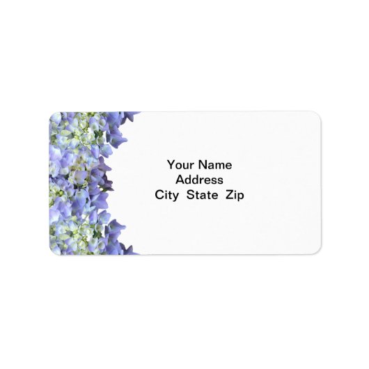 Étiquette Hydrangée violette (Devant)