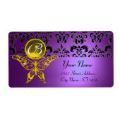 Étiquette HYPER BUTTERFLY MONOGRAM pourpre damask topaz (Devant)