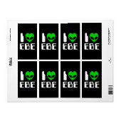 Étiquette I Alien Heart EBE (Feuille entière)