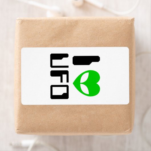 Étiquette I Alien Heart UFO (En situation)