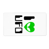 Étiquette I Alien Heart UFO (Devant)