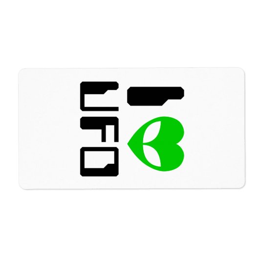 Étiquette I Alien Heart UFO (Devant)