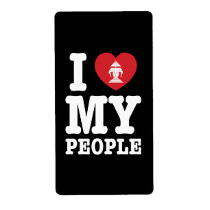 Étiquette I Heart (Love) Erawan My Lao People