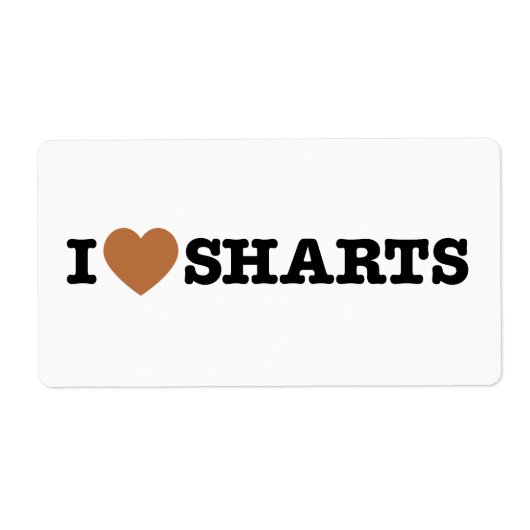 Étiquette I Heart Sharts Funny Graphic (Devant)