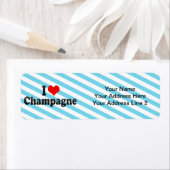 Étiquette I Love Champagne (En situation)