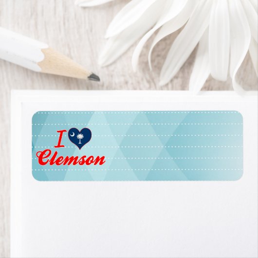 Étiquette I Love Clemson, Caroline du Sud (En situation)