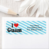 Étiquette I Love Guam (En situation)
