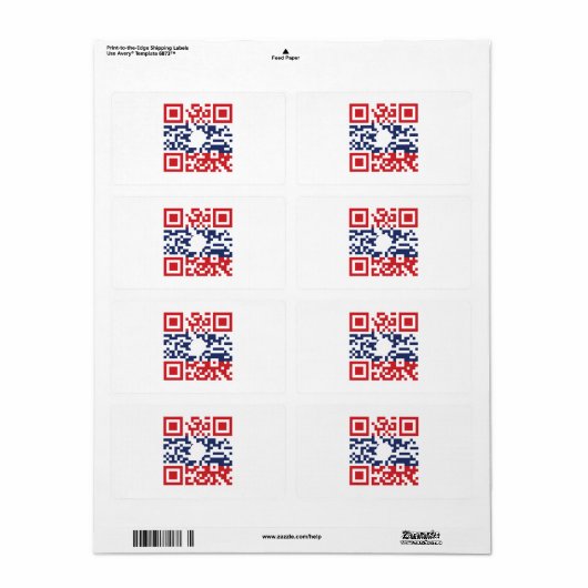 Étiquette I Love Laos (Khoy Huk Lao) Drapeau QR Code | Geek  (Feuille entière)