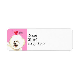 Étiquette I Love my Bichon Frise
