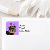 Étiquette I Love my Brussels Griffon (En situation)