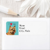 Étiquette I Love my Cairn Terrier (En situation)