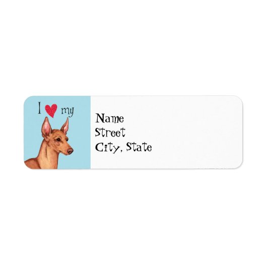 Étiquette I Love my Cirneco dell'Etna (Devant)