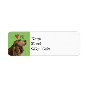 Étiquette I Love my Field Spaniel