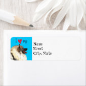 Étiquette I Love my Keeshond (En situation)