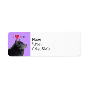 Étiquette I Love my Schipperke