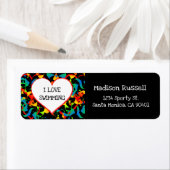 Étiquette I Love Natation Sports Editable Moderne Abstrait (En situation)