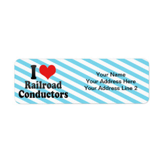Étiquette I Love Railroad Conducteurs