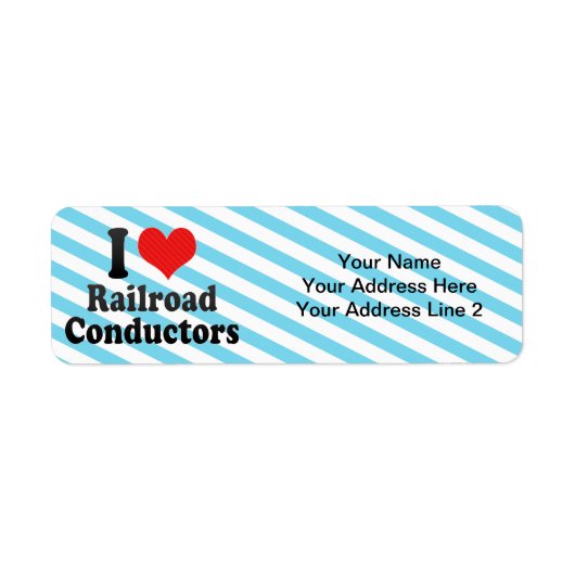 Étiquette I Love Railroad Conducteurs (Devant)
