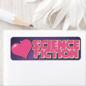Étiquette I Love Science fiction (En situation)