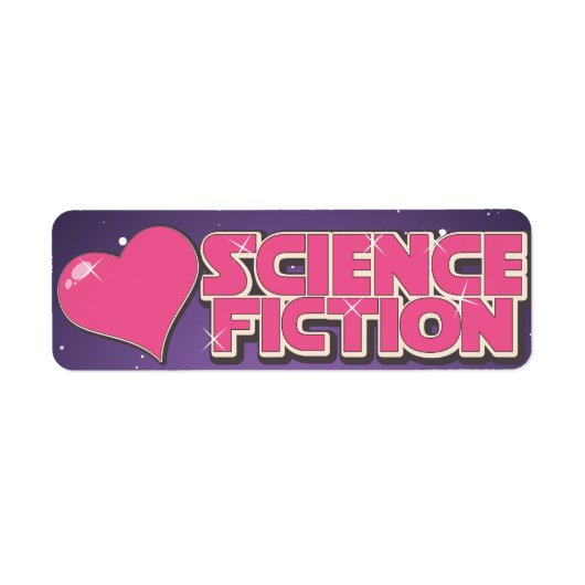 Étiquette I Love Science fiction (Devant)