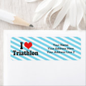 Étiquette I Love Triathlon (En situation)