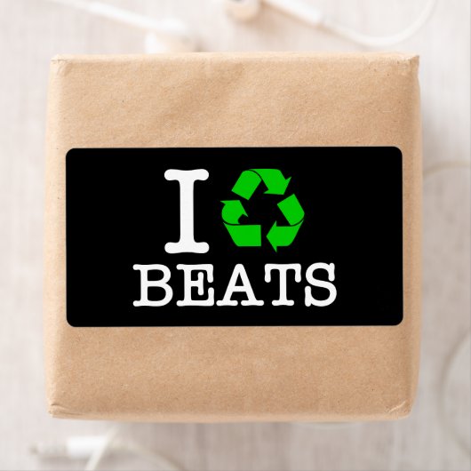 Étiquette I Recycle Les Beats (En situation)