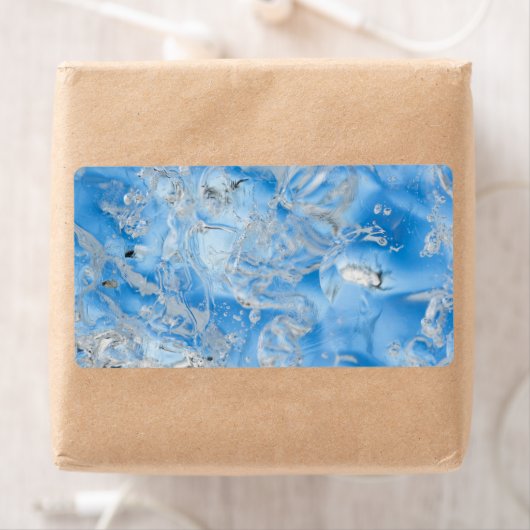 Étiquette Iceberg bleu cool (En situation)