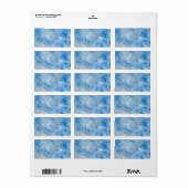 Étiquette Iceberg bleu cool (Feuille entière)