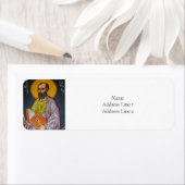 Étiquette Icône chrétienne orthodoxe St Paul (En situation)