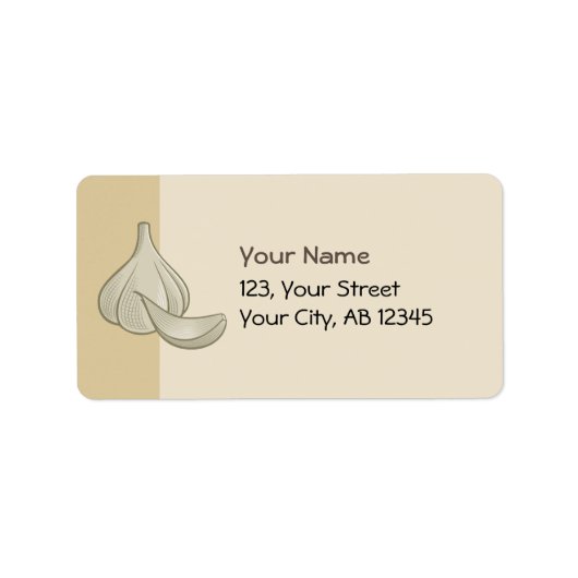 Étiquette Icône de coupe d'ail (Devant)