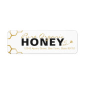 Étiquette Icône d'or des abeilles de miel (Devant)