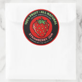 Étiquette Icône fraise (Sac)