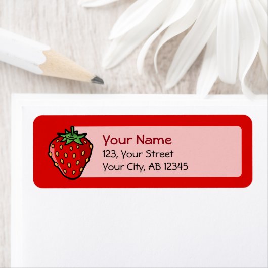 Étiquette Icône fraise (En situation)