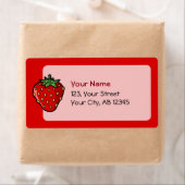 Étiquette Icône fraise (En situation)