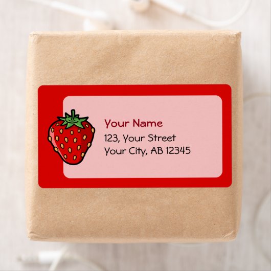 Étiquette Icône fraise (En situation)