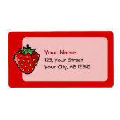 Étiquette Icône fraise (Devant)