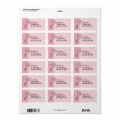 Étiquette Icône Kite rose (Feuille entière)