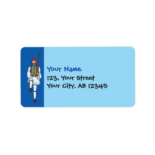 Étiquette Icône Tsolias (Devant)