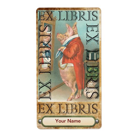 Étiquette ID plaque de livre de porc (Devant)