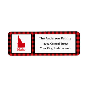 Étiquette Idaho Carte Buffalo Adresse de retour de la carte