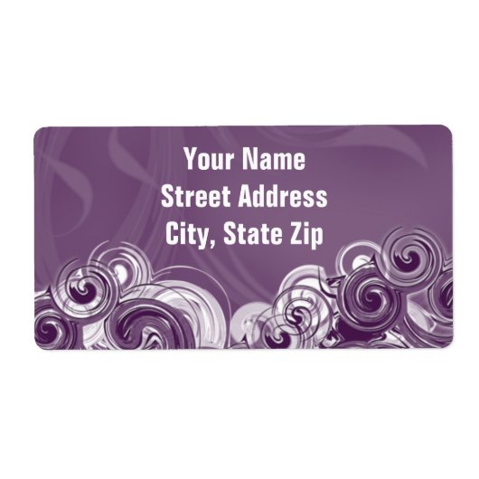 Étiquette Identification du carnet d'oeuvres d'art en violet (Devant)