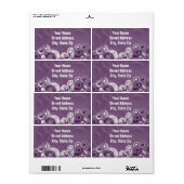 Étiquette Identification du carnet d'oeuvres d'art en violet (Feuille entière)