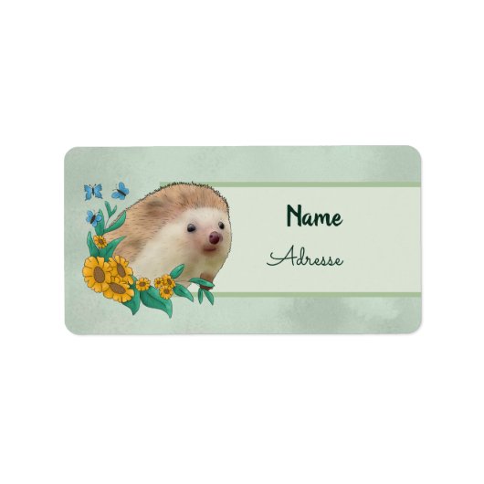 Étiquette Igel à fleurs (Devant)