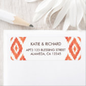 Étiquette Ikat orange (En situation)