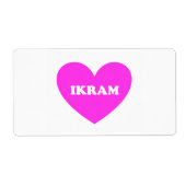 Étiquette Ikram (Devant)